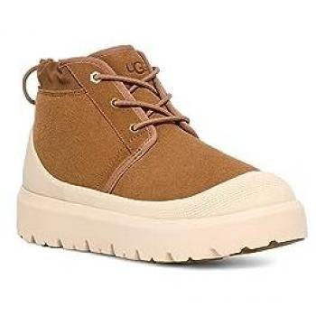 UGG Men's Neumel Weather Hybrid Lace-Up Suede Boots - Chestnut, Waterproof, Size 10-11 US