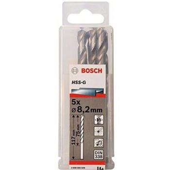 Bosch 2 608 585 509 - Pack de 5 brocas para metal HSS-G, DIN 338