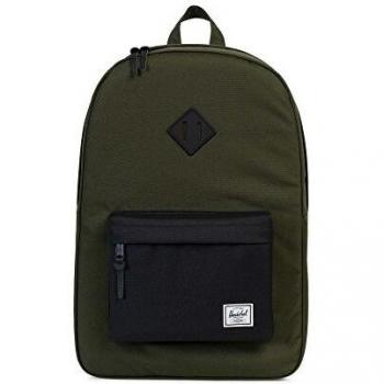 Herschel Heritage mochila Negro, Verde - Mochila para portátiles y netbooks