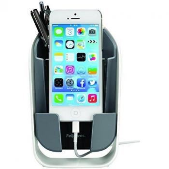 Fellowes I-Spire Series - Organizador de accesorios, color blanco y gris