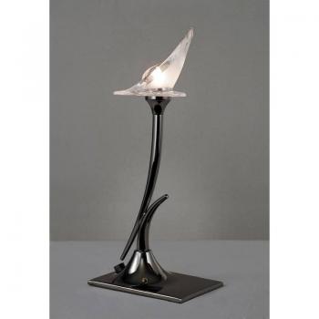 Lámpara de mesa Flavia 1 luz G9, cromo negro