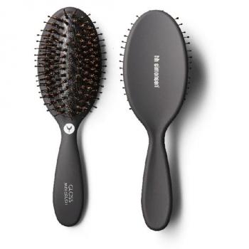 HH Simonsen Gloss Brush Midi Black - Cepillo plano unisex, 1 pieza