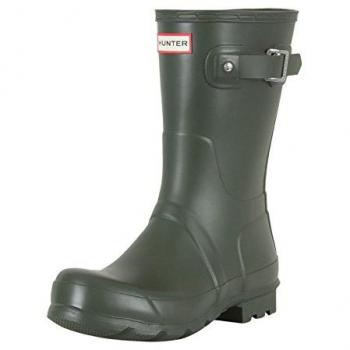 Hunter Original Short Mens Wellies - Dark Olive - UK10 EU44 US11 - male