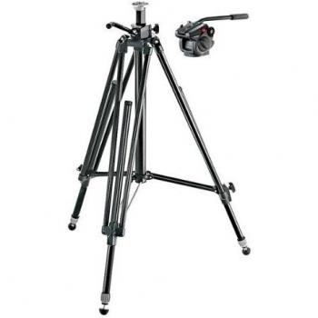 Manfrotto - Trípode 028B con rótula 501HDV y cinturón 102
