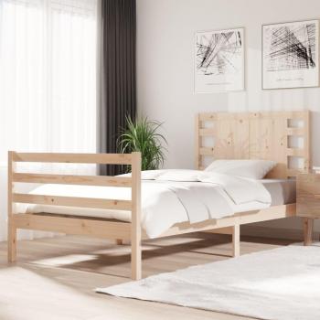 Estructura de cama de madera maciza de pino 75x190 cm