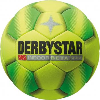 Derbystar Indoor Beta - Balón de fútbol, Color Amarillo/Verde, Talla 5