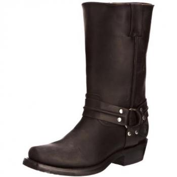 Grinders Unisex Renegade Hi Black Western High Leather Boots - Size EU 44