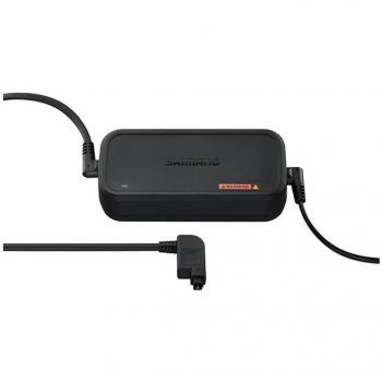 Cargador de batería Shimano STEPS EC-E8004-1, compatible con baterías Shimano Steps, diseño compacto, carga rápida y eficiente, indicador LED de estado de carga