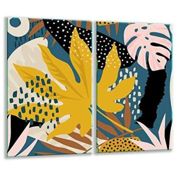 Tabla de Cortar de Vidrio Templado 2x 30x52 cm - Protector Vitrocerámica y Decorativa