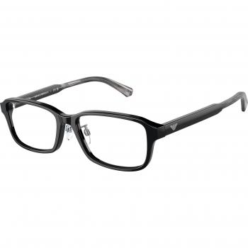 Emporio Armani EA3215D Col. 5017 Uomo Pillow Nero Eyeglasses - Black, Size 56, Asian Fit, Blue Light Block Available