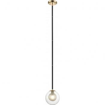Lámpara colgante Remy Black 1 bombilla 131cm con acabado en oro y negro