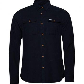 Superdry Trailsman Men's Casual Long Sleeve Corduroy Shirt - Navy (S)