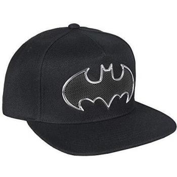 ARTESANIA CERDA Gorra Visera Plana Black Batman, Negro