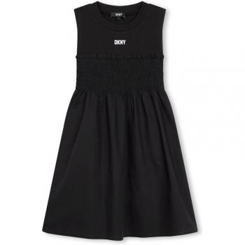 DKNY Vestido de niña sin mangas con nido de abeja D60111