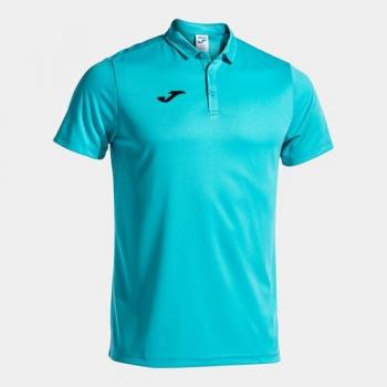 Polo de Hombre Joma Hobby Manga Corta Turquesa Flúor