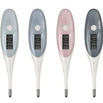 BÉABA, Termómetro bebé/niño, Medición rápida de la temperatura, Punta blanda, Estanco, Alarma sonora, Fácil mantenimiento, Thermobip, Colores variados - color aleatorio