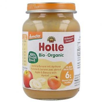Holle Potito Manzana Plátano y Albaricoque +6 Meses 190g