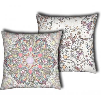 Stilia Funda Estampada para Cojín, Modelo Lenna, 50 x 50 cm, Multicolor