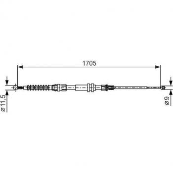 Cable de freno de mano BOSCH 1 987 482 377