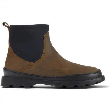 Camper Brutus Women's Ankle Boots - Brown, Black, Size 37, Leather and Cotton Fabric