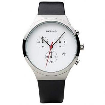 Bering Reloj Cronógrafo para Hombre de Cuarzo con Correa en Cuero 14736-404