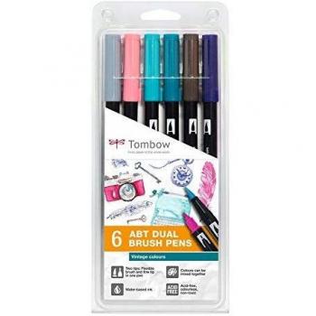 Tombow ABT-6P-5 ABT Dual Brush Pen - Rotulador