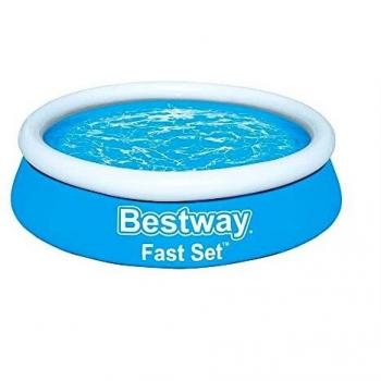 BESTWAY 57392 - Piscina Hinchable Infantil Fast Set Mi Primera Piscina, Color Azul, Ø 183 x 51 cm