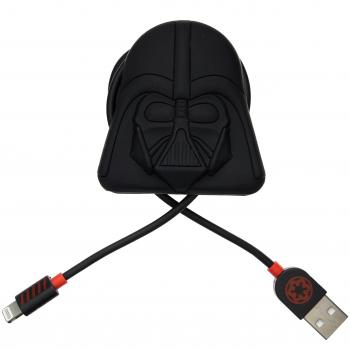 Lazerbuilt cbsw-mfi-vader Cable de datos y carga Apple con almacenamiento – personaje Star Wars Vader – Compatible con ipod, iphone, ipad