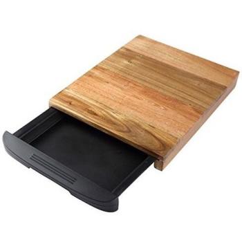 Bergner Natural Tabla de Corte, Madera, Con cajón