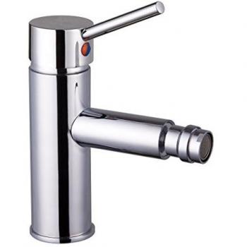 Grifo Monomando de Bidet Serie Loira con Base Metálica y Acabado Cromo, Cartucho de Discos Cerámicos 35mm