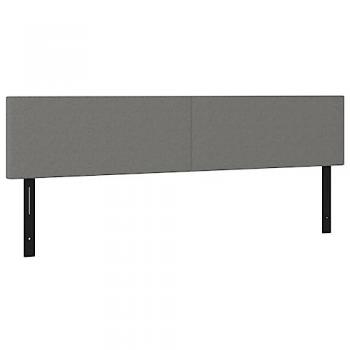 Cabeceros 2 unidades de tela gris oscuro 100x5x78/88 cm