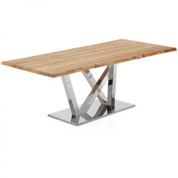 Kavehome Mesa Nyc 220x100, inox. sobre roble