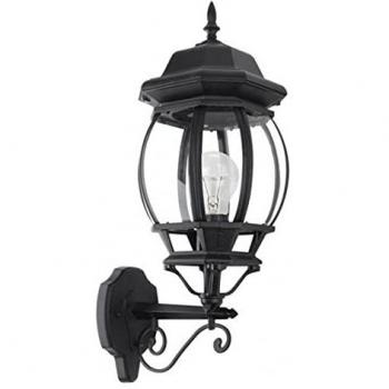 Aplique exterior aluminio Caelum pequeño 1xE27 negro