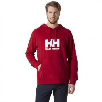 Helly Hansen Men's HH Logo Hoodie 2.0 Red - Sustainable Organic Cotton, Size S