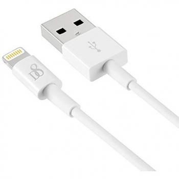 Cable USB Tipo A a Lightning 1m Certificado MFi Blanco Carga y Datos Compatible con iPhone 13, 12, 11 y iPad Pro