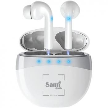 Auriculares Inalámbricos Sami RS12406 TWS - Bluetooth 5.0 - Conexión Automática - Batería de 50mAh y Cargador de 400mAh - Color Negro Unisex