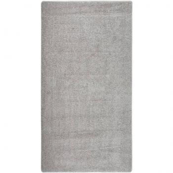 Alfombra Shaggy gris claro 80x150 cm antideslizante