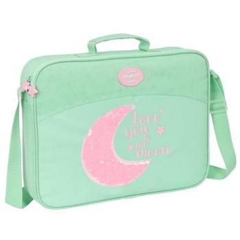 Cartera Escolar Extraescolar Reciclada BlackFit8 Moon Verde 38 x 28 x 6 cm