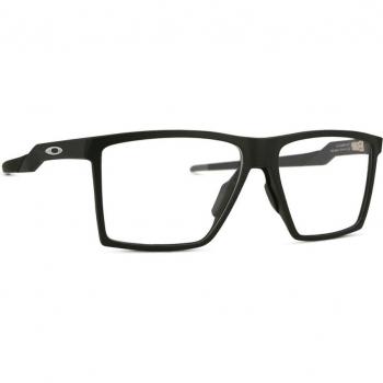 Oakley Futurity OX8052 Full-Rim Square Eyeglasses with Lenses, Black Frame, 57mm/14mm/139mm