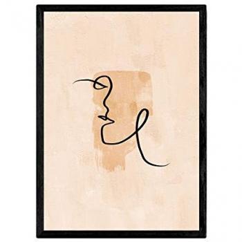 Póster A4 Ilustración de Mujeres - Dibujos en Tonalidades Tierras y Rojizas 'Mujeres 21'