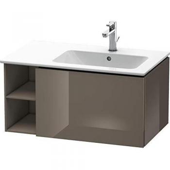 Mueble Bajo Lavabo Duravit L-Cube 82x48,1x40cm, 1 Cajón, Estante Lateral, Acabado Gris Flanela Brillante