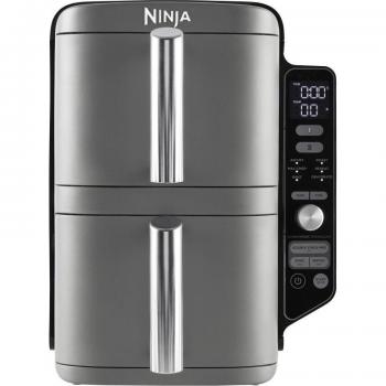 Ninja SL400EU Freidora de Aire Vertical Doble Compartimento 9.5L 2470W con 2 Cajones Superpuestos