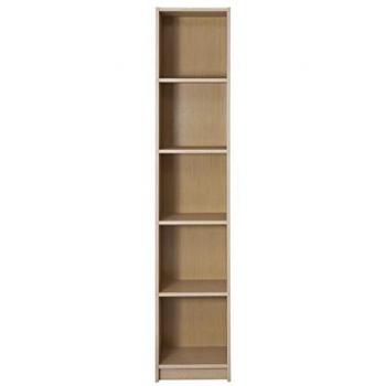 Estantería Clásica Berlín 8002 Topkit - Librería Estrecha para Salón, Despacho u Oficina - Medidas: 203x40x29 cm - Color Roble