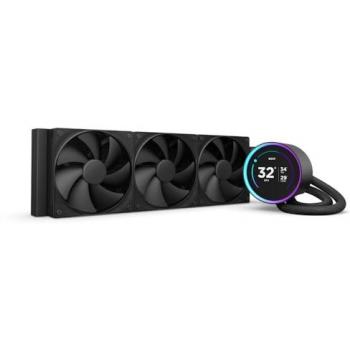 NZXT Kraken Elite 360 V2, Refrigeración por agua todo en uno para CPU, 360 mm, color negro