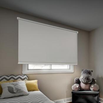 Estor Enrollable Opaco Easyfix 100% Oscuro, Instalación Sin Taladrar, Cortina Premium para Dormitorio y Salón 75 x 180 cm