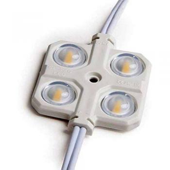 Greenice | Módulo 4 LEDs Samsung 5630 Inyectado IP67 Óptica 2W 150Lm | Blanco Frío