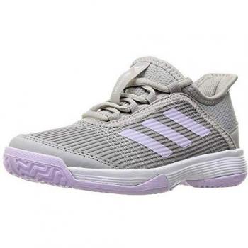 Adidas Adizero Club k, Zapatos de Tenis Unisex niños, Grey Two F17/PURPLE Tint/FTWR White, 35.5 EU