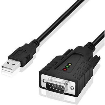 IIEasy USB to Serial RS-232 DB9 Converter Adapter Cable-Add an RS232 Serial Port to Your Laptop or Desktop Computer Through USB