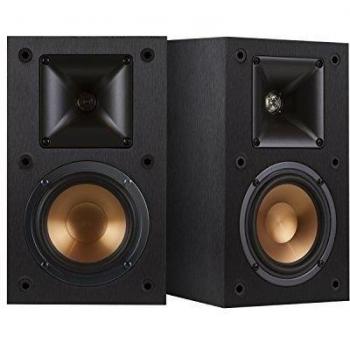 Klipsch R-14M 50W Black Bookshelf Loudspeakers - Universal 5-Way Floor/Tabletop Speakers