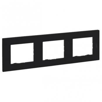 Marco 3 elementos negro Legrand Niloe Step 864573